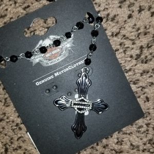 Womens brand new long Harley Davidson necklace